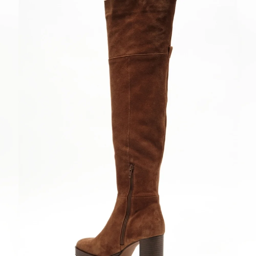 NWB FREE PEOPLE suede echo platform over the knee boot - Picture 8 of 15